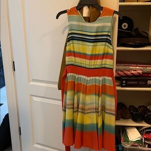Colorful Striped Sleeveless Dress